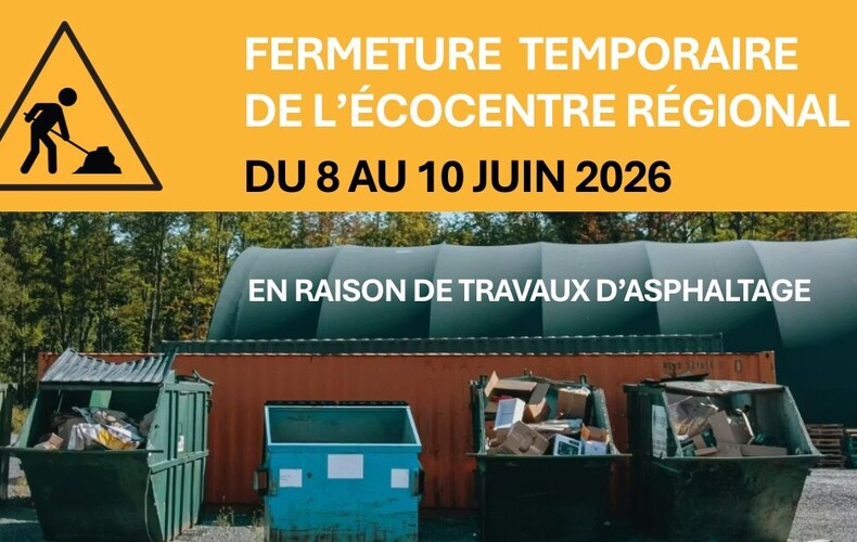 Temporary closure of the regional recycling center